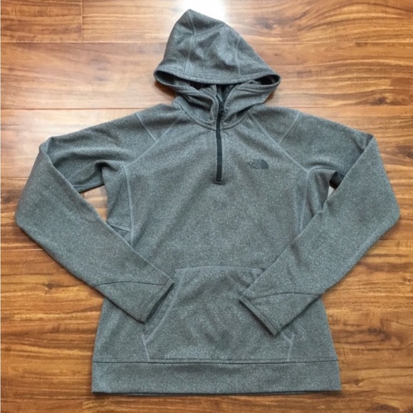The North Face Women's Grey Hooded Lightweight Sweatshirt Top Size Small Casual - Picture 1 of 14